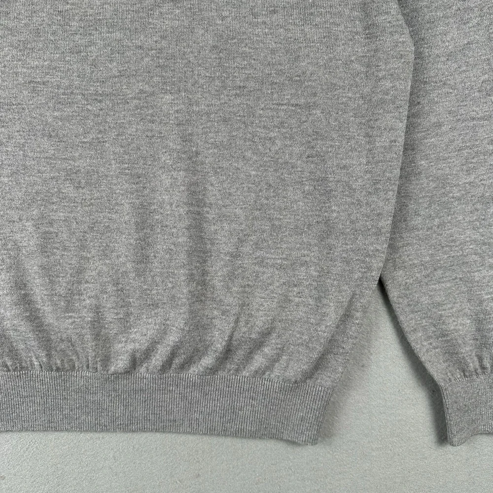 Fairway‎ & Greene 1/4 Zip Sweater Men's Large Gray Baruffa Merino Wool Pullover